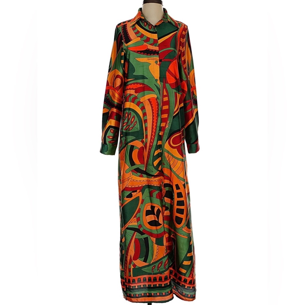 Unika multicolor shirtdress SOLD - Picture 1 of 16